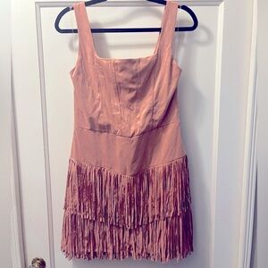 FRANCESCAS short country fringe dress XL